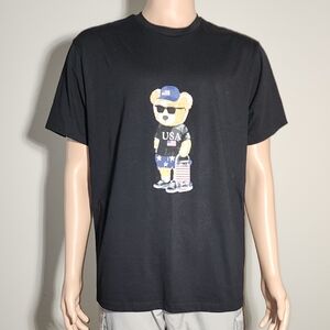Stylish Black T-Shirt with Bear Graphic